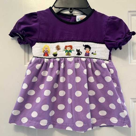 Busy Bees Smocks Purple Hocus Pocus Girls Size 2 - Picture 1 of 6